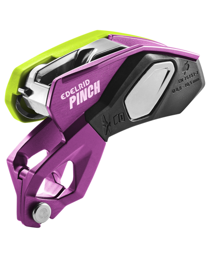 Edelrid Pinch – assicurazione con frenata assistita e attacco diretto all'imbracatura