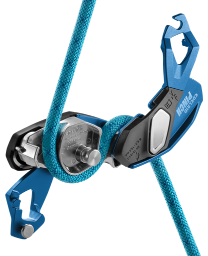 Edelrid Pinch – assicurazione con frenata assistita e attacco diretto all'imbracatura