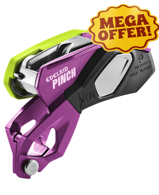 Edelrid Pinch – assisted braking belay device with direct harness attachment