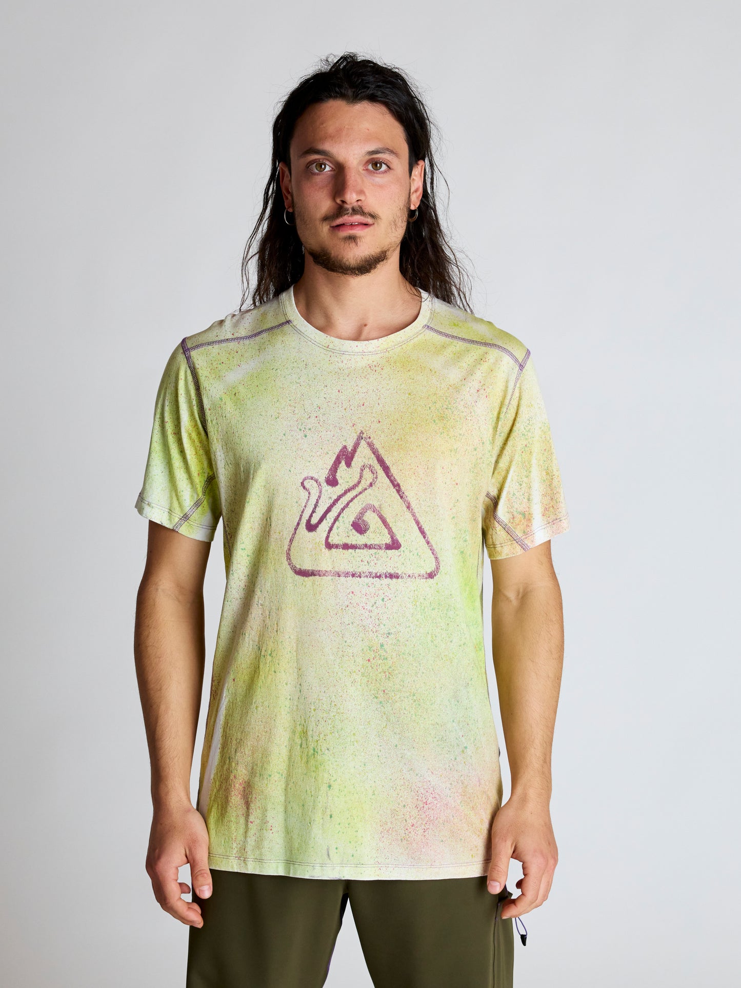 Kotone – Enganliegendes T-Shirt aus Premium-Baumwolle – Hergestellt in Italien – Gelb / Grün