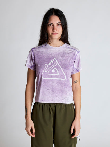 Kotone – Buntes bauchfreies T-Shirt, hergestellt in Italien aus Premium-Baumwolle – Regenbogen